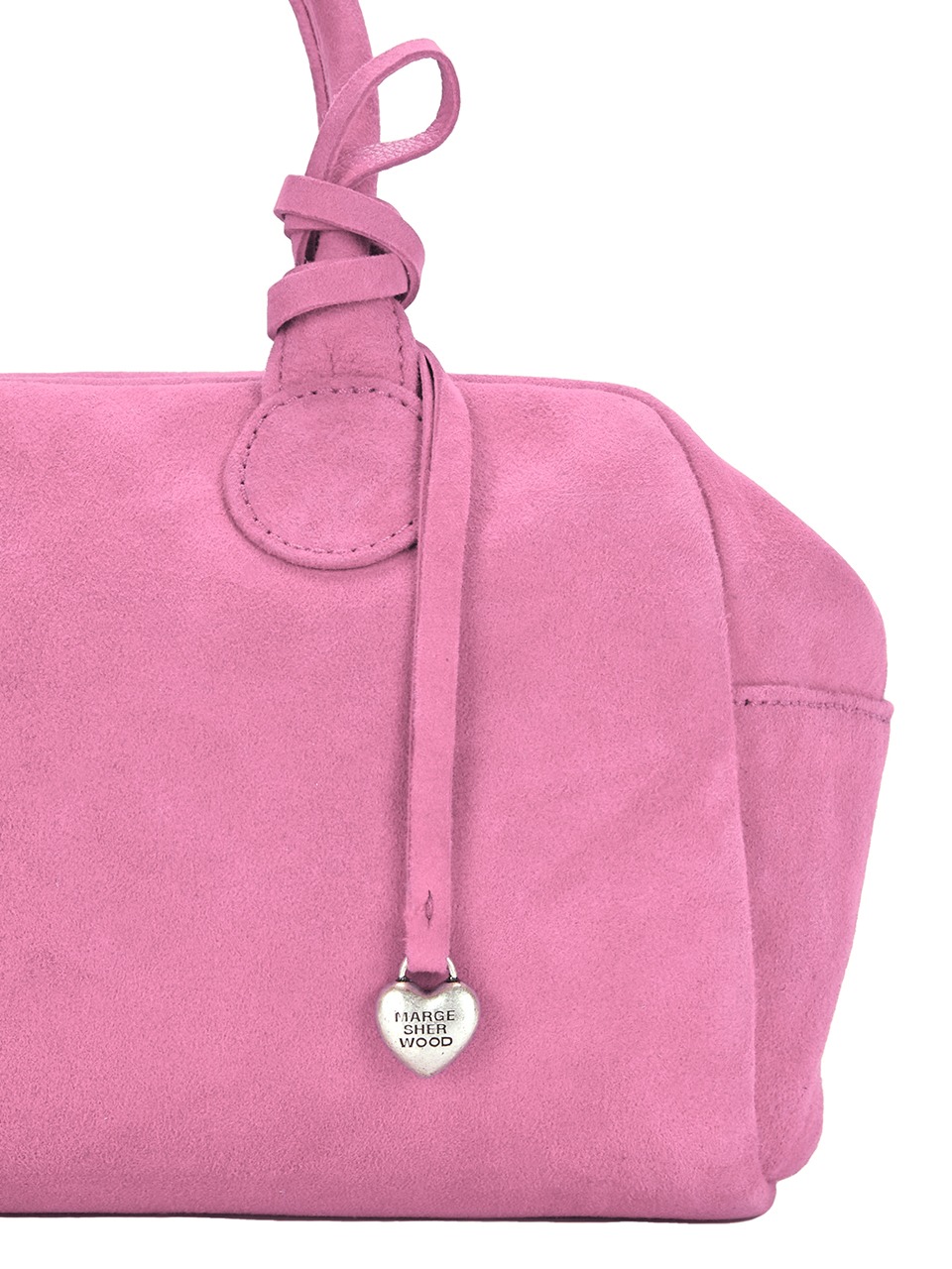 HEART CHARM_pink suede